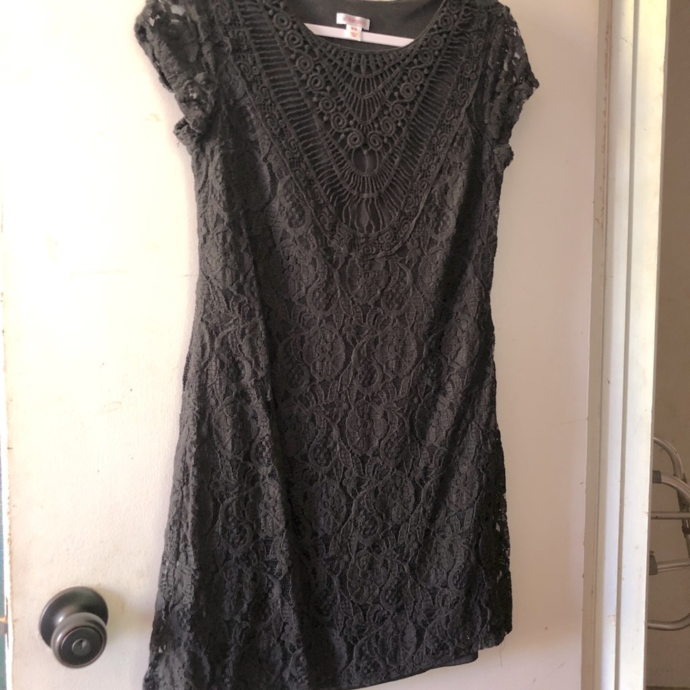 Xhilaration black lace mini dress